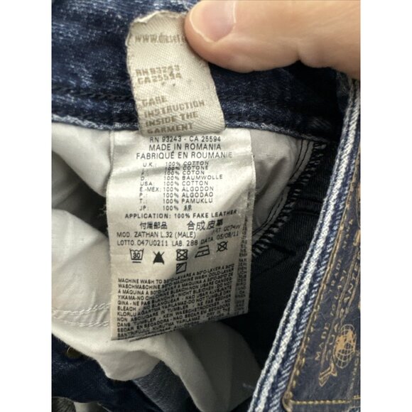 Diesel Zathan Men 32X28 Bootcut Denim Jeans Blue 100% Cotton - Picture 9 of 10